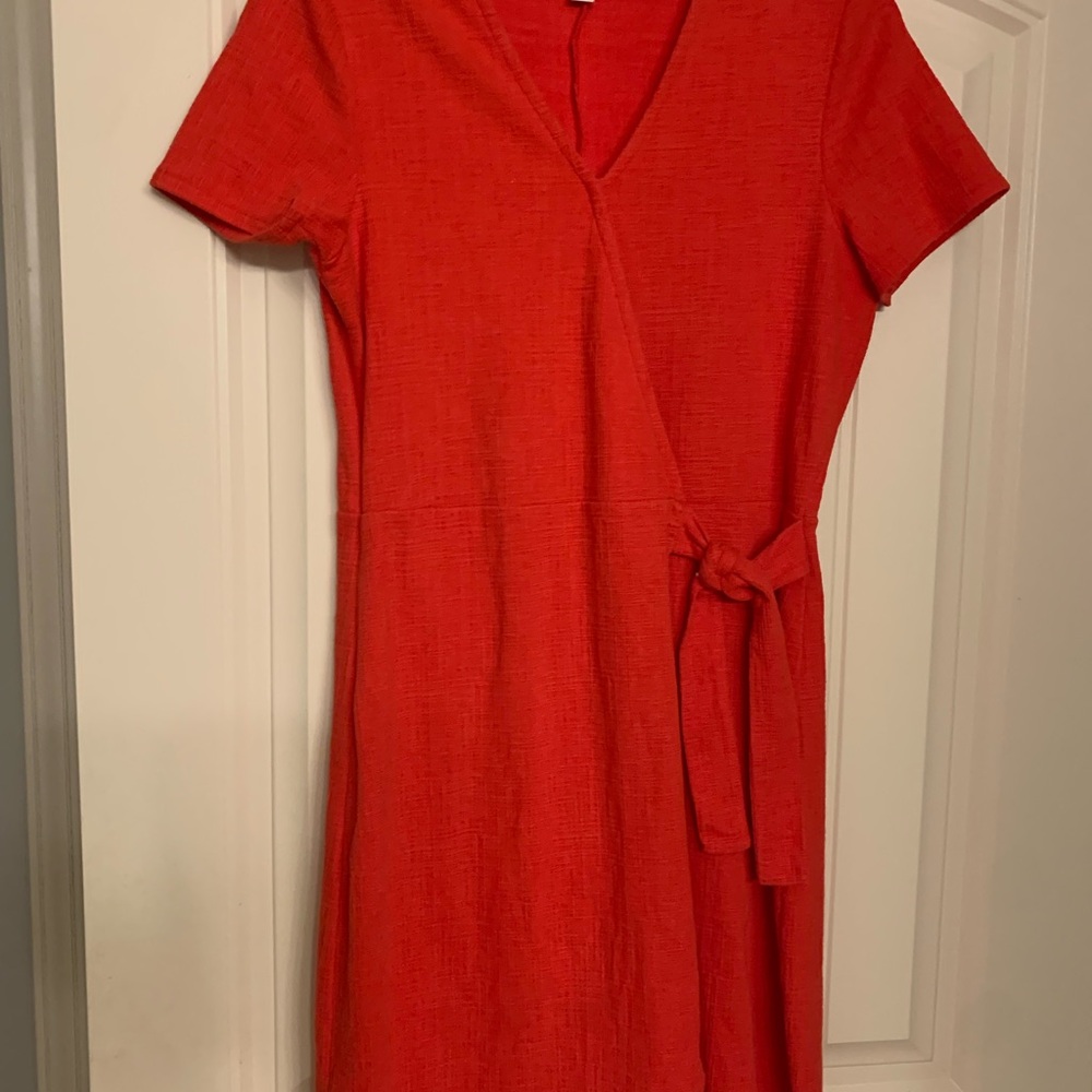 Elegant Red Wrap Dress